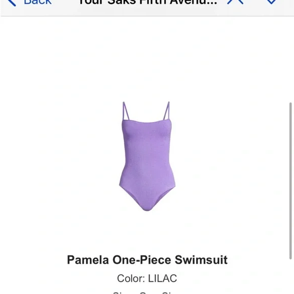 NWT 💟 Hunza G Pamela Bathing suit in lilac - Picture 14 of 15